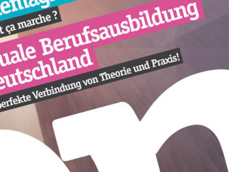 Conception print brochure Apprentissage Transfrontalier