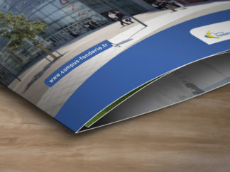 Création graphique plaquette Campus Fonderie