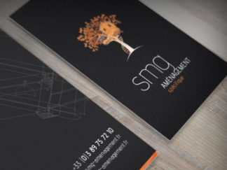 Création de logotype et cartes de visite SMG Aménagement